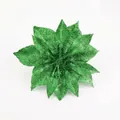 Grüner glitzernder künstlicher Weihnachtsstern für die Weihnachtsbaumdekoration - 9cm Klein / Grün