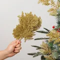 Gouden glitter kunstmatige dennennaalden voor doe-het-zelf kerstkrans en boomdecoratie - Gouden Dennennaald