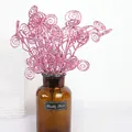 Rami a spirale glitterati rosa steli decorativi per decorazioni natalizie casa - Rosa
