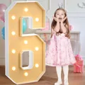 Grande numero 6 per tendone con luci LED per decorazione di feste di compleanno - 6 (Senza Luce) / 70cm