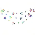 Guirlande d'étoiles creuses en pentagramme coloré irisé pour décorations de fête d'anniversaire - 2m