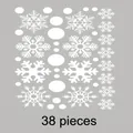 Lot de 38 autocollants de flocons de neige blancs pour décoration de vitres de Noël - Style Flocon / 38 Pièces