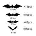 96-piece set of 3D black bat wall stickers in various sizes for Halloween decor - Bat Style (BF023) / 96 Pieces