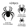 24pcs 3D black spider wall stickers in 3 sizes for Halloween party decoration. - Spider Style (BF008) / 24 Pieces