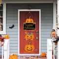 Halloween three-tier pumpkin door hanger with Happy Halloween sign for party decor - Pumpkin Door Hanging (3 Cards) / 1 Set
