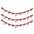Bannière d'horreur goutte de sang rouge pailletée pour décoration Halloween, lot 1 pièce - Lot de 9 pièces