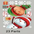 Christmas window stickers set with snowman and elf designs, including 23 parts for decor - Christmas Elf / 23 Pieces