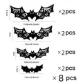 Set mit hohlen 3D-Halloween-Fledermaus-Aufklebern in 4 Größen mit Maßen - Hohle Fledermaus / 8er Set