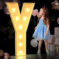 Grande lettera luminosa a LED Y con lampadine per feste e decorazioni di compleanno - Y (Senza Luce) / 70cm