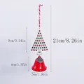 Christmas tree ornament with red bell and sparkling green and red rhinestones - 1 Piece / Alloy Christmas Tree Style 1