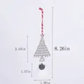 Detail shot of Christmas tree bell ornament with dimensions 21cm total length and 40g weight. - 1 Piece / Alloy Christmas Tree Style 2