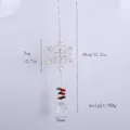 Christmas snowflake suncatcher with crystal beads and dimension markings - Snowflake Type B / 39cm