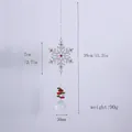 Dimensiones detalladas del atrapasol de copo de nieve navideño con bola de cristal - Copo de nieve Tipo D / 39cm