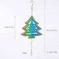 Détails et spécifications de taille du carillon à vent 3D arc-en-ciel avec cristal - 15cm / Sapin de Noël Multicolore