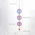 Genaue Maßangaben und Gewicht für das bunte 3D-rotierende Windspiel aus Edelstahl mit Eule - Rainbow Owl Mandala