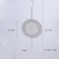 Detailed size specifications for 10cm stainless steel mandala wind spinner with crystal - Stainless Steel Hollow Flower