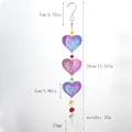Maße des bunten 3D-Herz-Windspiels aus Edelstahl für die Gartendekoration im Freien - Rainbow Heart Mandala
