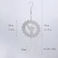 Detailed view of 10cm stainless steel hummingbird 3D wind spinner with size dimensions. - Stainless Steel Hollow Hummingbird