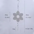 Detail view of 10cm stainless steel mandala wind spinner with crystal pendant dimensions - Stainless Steel Butterfly