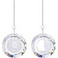 Set di 2 acchiappasole in cristallo con sole e luna per decorazioni da giardino - Stile Sole E Luna / 2 Pezzi/Confezione