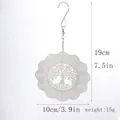 3D Edelstahl Windspiel Lebensbaum hängende Gartendeko für den Außenbereich Ornament - Wie abgebildet / 10cm Edelstahl Lebensbaum