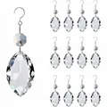 Detail showing a 12-piece set of faceted glass crystal pendants for home sun catchers. - Horse Eye Pendant / Set of 12