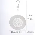 3D Mandala Windspiel aus silbernem Edelstahl für die Gartendekoration zum Aufhängen - Wie abgebildet / 10cm Edelstahl Hohle Blume