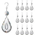Set of 12 faceted glass crystal teardrop sun catchers for elegant home decoration - New Pipa Pendant / Set of 12