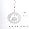 3D-Weihnachtsbaum-Windspiel aus Edelstahl für die Gartendeko, silberfarben, 19 cm hoch - Wie abgebildet / 10cm Edelstahl Hohler Weihnachtsbaum