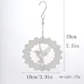 3D-Kolibri-Windspiel aus silbernem Edelstahl für den Garten, Breite 10 cm (3,9 Zoll) - Wie abgebildet / 10cm Edelstahl Kolibri