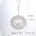 3D Edelstahl Schmetterling Mandala Windspiel für Gartendekoration, 10 cm Durchmesser - Wie abgebildet / 10cm Edelstahl Hohler Schmetterling