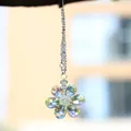 Colorful crystal flower suncatcher with rainbow prisms for car and home decor - Crystal Flower Pendant / AB Color