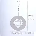Silberner 3D-Windspiel aus Edelstahl mit mystischem Augendesign für den Garten-Dekor - Wie abgebildet / 10cm Edelstahl Hohler Böser Blick