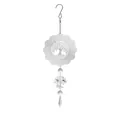 Stainless steel Silver Tree of Life 3D mandala wind spinner with crystal prisms - Tree of Life / 38mm Crystal Bead / Silver