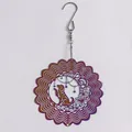 Bunter irisierender 3D-Windspiel aus Edelstahl mit Golden Retriever Hund Design - Wie abgebildet / 10cm Bunter Hohler Hund Stil 1