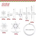 Lot de 40 décorations de Noël DIY transparentes avec glaçons et flocons de neige - 85 Pieces (Icicle Water Drop Style) / Ensemble de 85 pièces