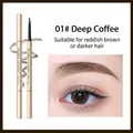 Lápiz de cejas fino #01 Deep Coffee, resistente al agua y duradero para un look natural - Paquete de 0.1g / 01# Café Oscuro