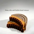 Facial contouring massage brush with dense bristles and marble pattern handle for lifting. - Large Boxed