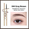 Lápiz de cejas de doble punta ultrafino de larga duración en tono 04 Gris Marrón natural - Paquete de 0.1g / 04# Marrón Grisáceo