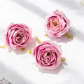 Premium realistic pink artificial rose heads for elegant wedding and home decoration - Deep Pink