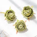 Teste di rose artificiali verde fresco per decorazioni nuziali e composizioni fai-da-te - Verde
