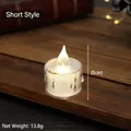 Short 5cm LED crystal candle light for romantic holiday and Halloween table decoration - Transparent Crystal Candle Small