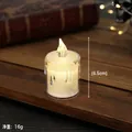 Medium size simulated crystal LED candle light for romantic Halloween decor, 6.5cm tall - Transparent Crystal Candle Medium