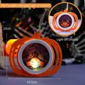 Orange Halloween pumpkin-shaped hanging LED lamp for festive party decoration - Pumpkin Pattern