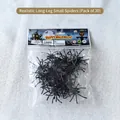 Pack de 30 arañas negras realistas con patas largas para Halloween - Arañas Realistas de Patas Largas / Pack de 30