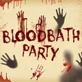Spooky Halloween blood handprint wall sticker with bloody Bloodbath Party text design - Bloodbath Party Style (HYG-201)