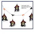 Halloween foam skull banner garland with purple witch hats and pumpkins decorations - Foam Skull Garland Red / 150cm (Length)