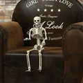 Verstelbaar levensgroot simulatieskelet voor Halloween-decoratie - Small Full Body Skelet Geest (38CM)