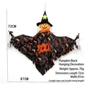 Halloween hanging witch ghost decoration with pumpkin head and small silver bells - Pumpkin Black / Wind Chime Scarecrow