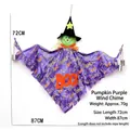 Halloween hanging witch wind chime decoration with purple tassels and BOO text decor - Purple Pumpkin / Wind Chime Scarecrow
